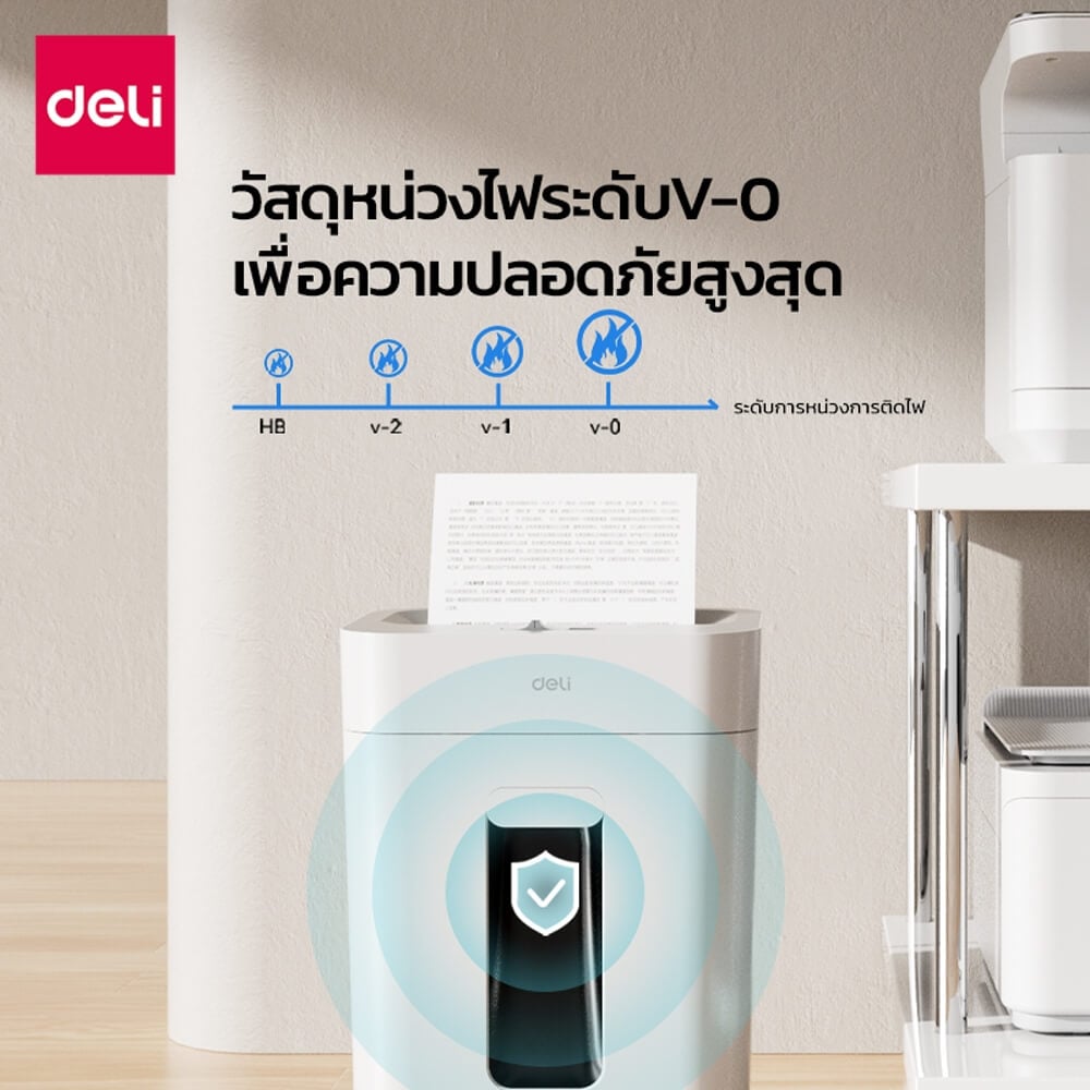 เครื่องทำลายเอกสาร DELI ET012-WH-01 18ลิตร สีขาว